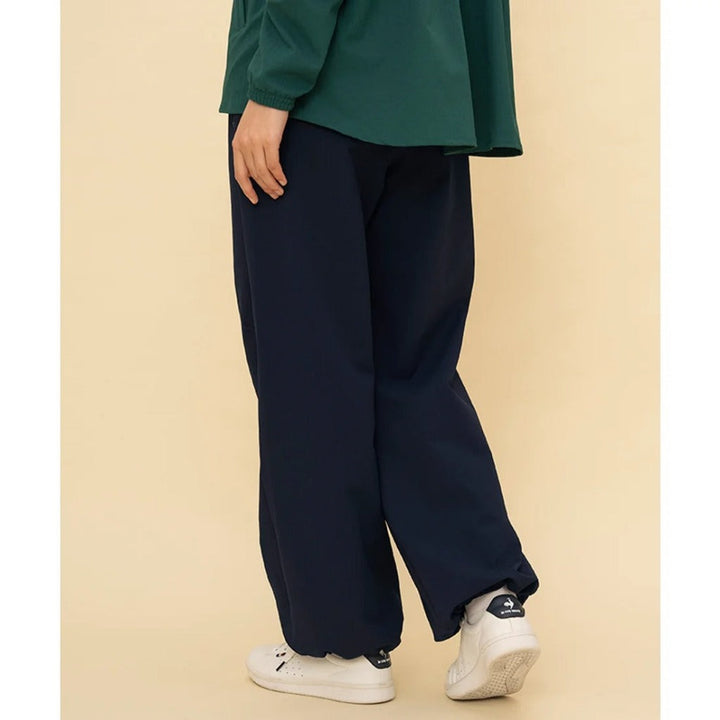 le coq sportif กางเกงขายาว LCS Plume Rib Cross Pants ผู้หญิง สีกรมท่า (กีฬา,เทนนิส,sport,lecoq) Le Coq Sportif