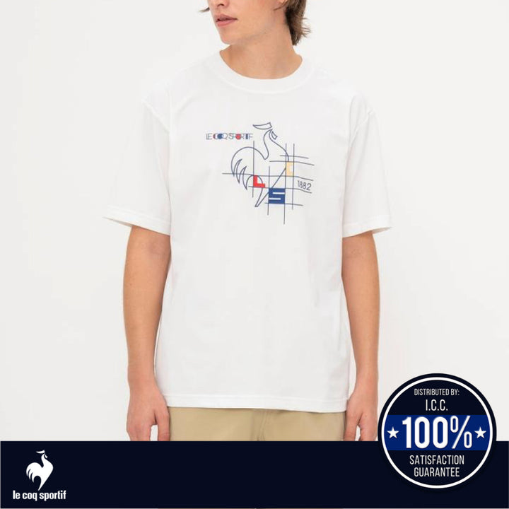 le coq sportif เสื้อยืดแขนสั้น Helanka Sunscreen NIR (ลำลอง, ออกกำลังกาย, กันแดด, แห้งเร็ว, T-shirt) Le Coq Sportif