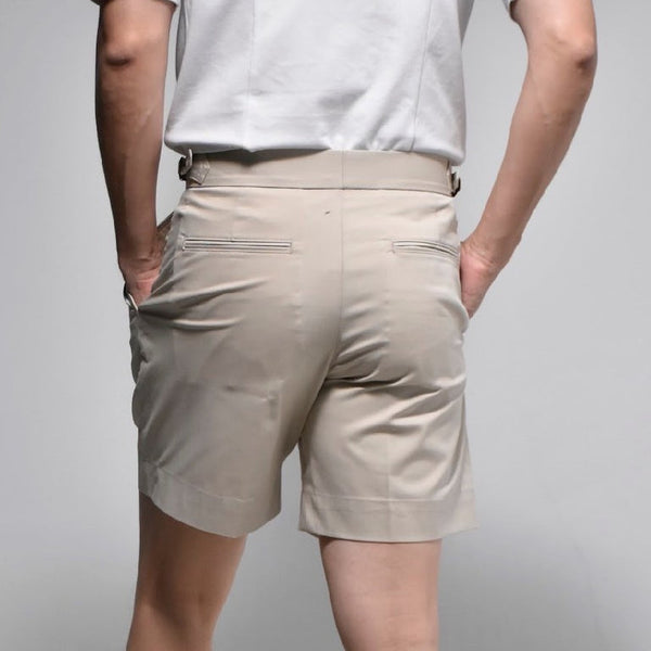 era-won กางเกงขาสั้น รุ่น Double belts Classic Shorts (V2) สี Beige seven-Draft ICCSHOPPING
