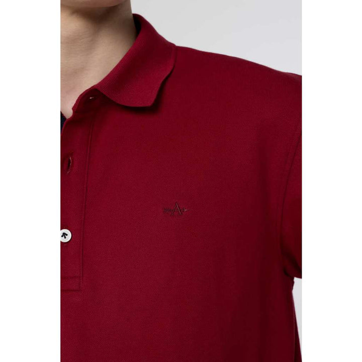 ARROW POLO เสื้อโปโลสีพื้น แขนสั้น ไม่มีกระเป๋า ทรง SMART สีแดง MPCM872-MR ARROW