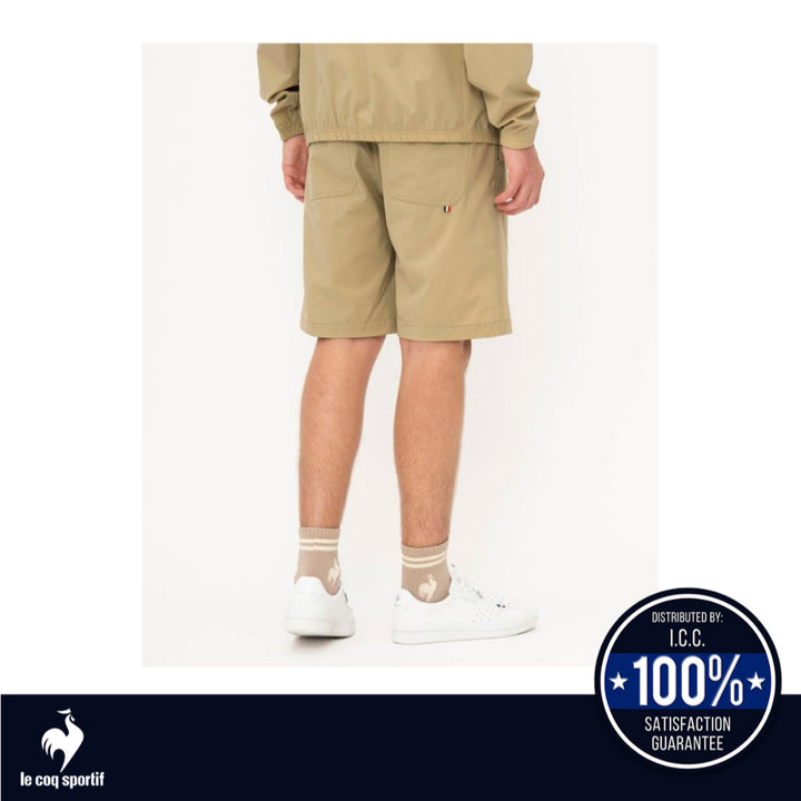 le coq sportif กางเกงขาสั้นผ้ายืด สีเบจ (กางเกงขาสั้น,กางเกงกีฬา,กันแดด,UVCUT,SOLOTEXPREMIUM, lecoq) Le Coq Sportif