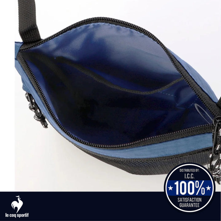 le coq sportif  กระเป๋า Crossbody bag สีดำ-ฟ้า (กระเป๋าแฟชั่น, กระเป๋าสะพายข้าง, lecoq, เลอค็อก) Le Coq Sportif