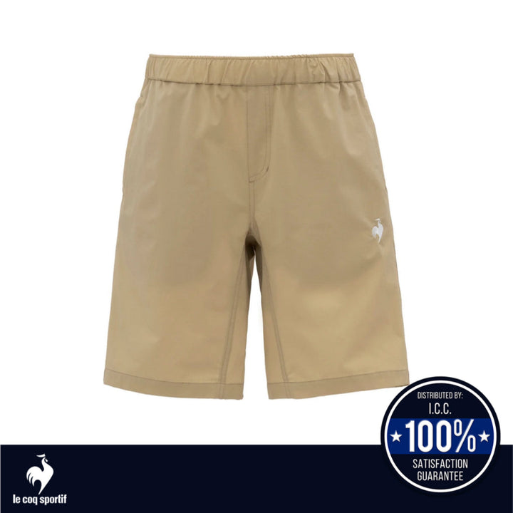 le coq sportif กางเกงขาสั้นผ้ายืด สีเบจ (กางเกงขาสั้น,กางเกงกีฬา,กันแดด,UVCUT,SOLOTEXPREMIUM, lecoq) ICCSHOPPING