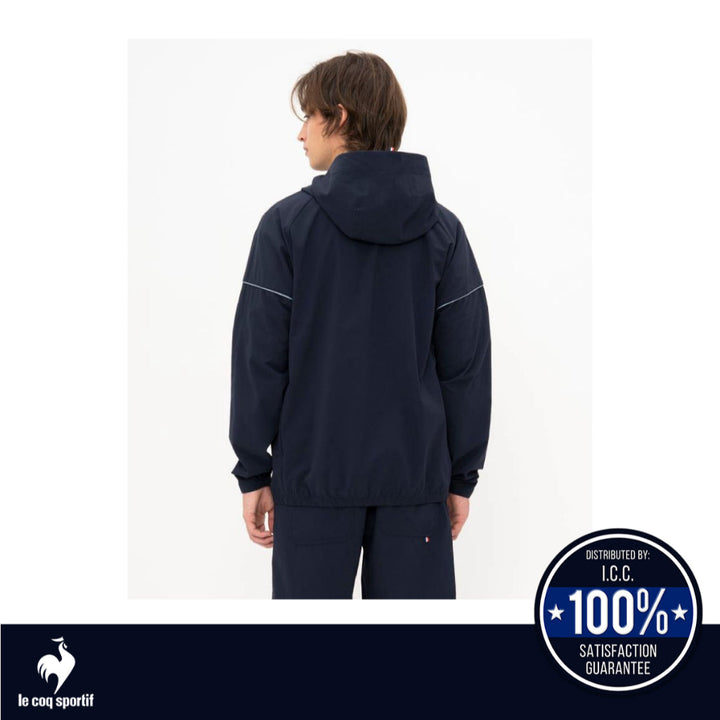 le coq sportif เสื้อแจ็คเก็ตฮู้ดผู้ชาย สีกรมท่า (Jacket,กันน้ำ,UVCUT (UPF50+),Unisex,SOLOTEXPREMIUM) ICCSHOPPING