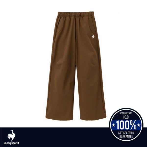 le coq sportif กางเกงขายาว LCS Plume Rib Cross Pants ผู้หญิง สีน้ำตาล (กีฬา,เทนนิส,sport, lecoq) Le Coq Sportif