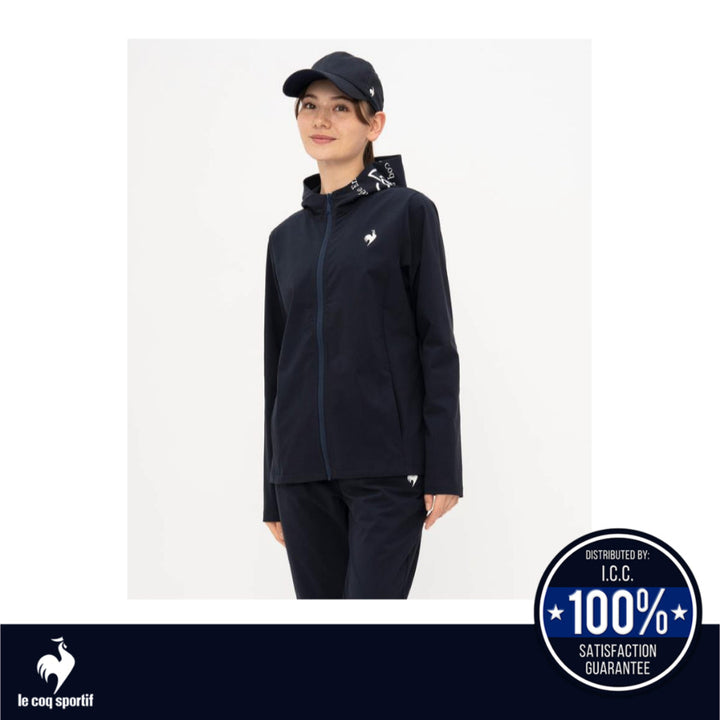 le coq sportif เสื้อแจ็คเก็ตฮู้ดผู้หญิง สีกรม (Jacket,กันน้ำ,กันรังสียูวี (UPF50+),SOLOTEX PREMIUM) ICCSHOPPING