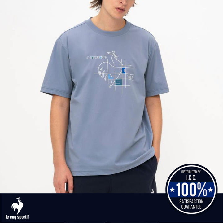 le coq sportif เสื้อยืดแขนสั้น Helanka Sunscreen NIR (ลำลอง, ออกกำลังกาย, กันแดด, แห้งเร็ว, T-shirt) ICCSHOPPING