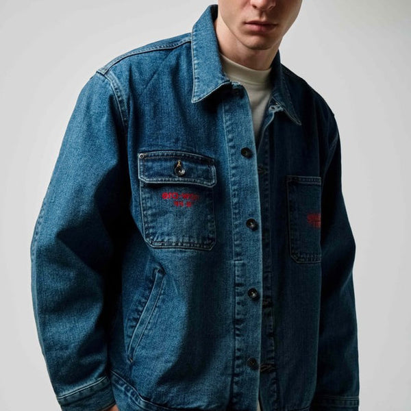 era-won เสื้อยีนส์ DENIM JACKET x STANGER THINGS สี Blue Wash-Draft ICCSHOPPING