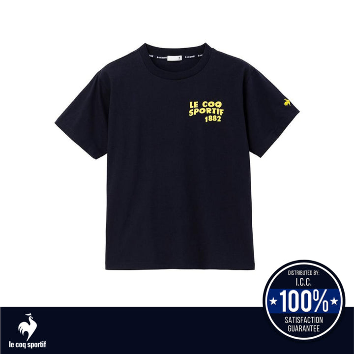 le coq sportif เสื้อยืดแขนสั้นลายกราฟิก ผู้ชาย สีกรม (แขนสั้น,ซับเหงื่อ,ออกกำลังกาย,sport,T-shirt) ICCSHOPPING