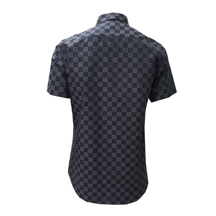 Guy Laroche เสื้อเชิ๊ตแขนสั้น ผ้าพิมพ์ลาย 100% Cotton สวมใส่สบาย 