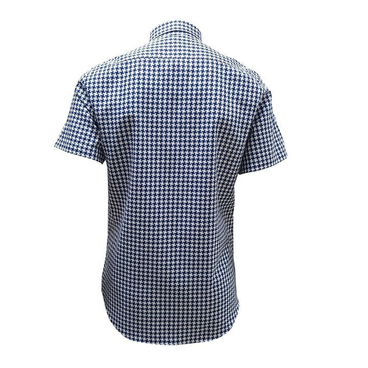 Guy Laroche เสื้อเชิ้ตลำลองแขนสั้นทรง SLIM FIT Cotton ผ้าทอลายในตัว 