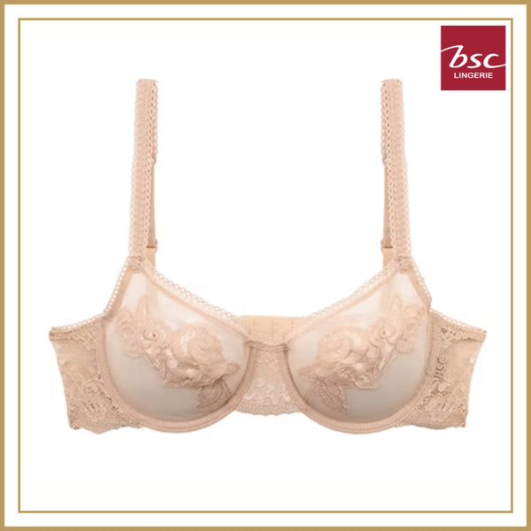 BSC Lingerie ชุดชั้นในลูกไม้เซ็กซี่ มีโครง ผ้าซีทรู มีให้เลือก 3 สี - BB1453_R25 ICCSHOPPING