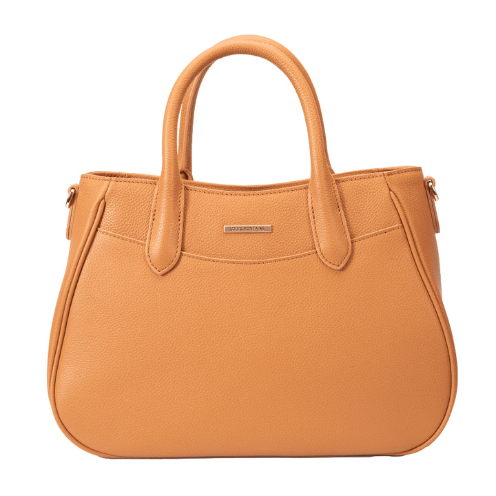 Louis Fontaine กระเป๋าถือ+สายสะพายยาว รุ่น FLARE - สีน้ำตาล 