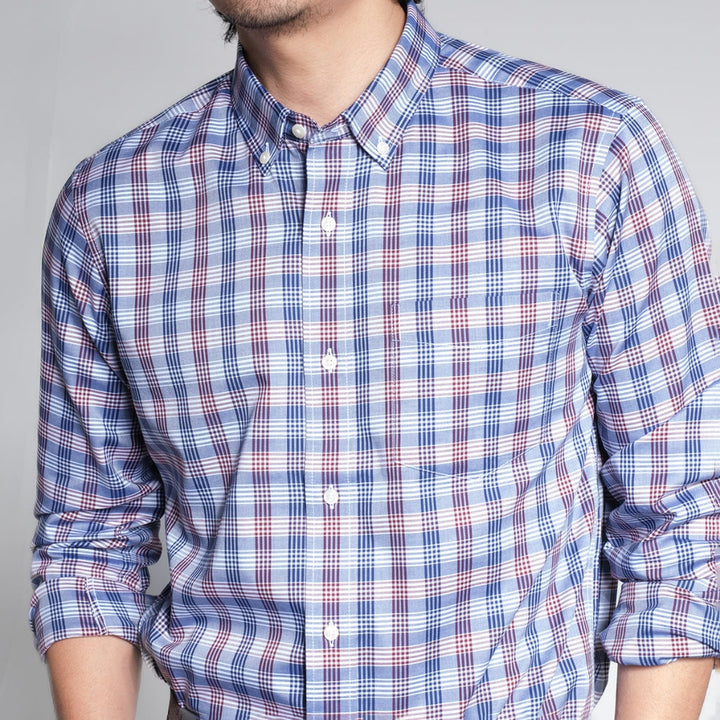 era-won Premium Quality เสื้อเชิ้ต คอปก Dress shirt  แขนยาว สี Uncensored Blue ICCSHOPPING