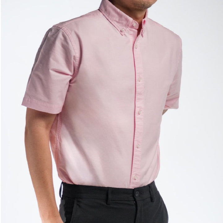 era-won เสื้อเชิ้ต รุ่น OXFORD SHORT-SLEEVED SHIRT สี Pink club ICCSHOPPING
