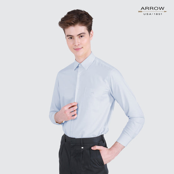 ARROW เสื้อเชิ้ต Non Iron แขนยาว ทรง Comfort Fit สีเทา MACC763 GY