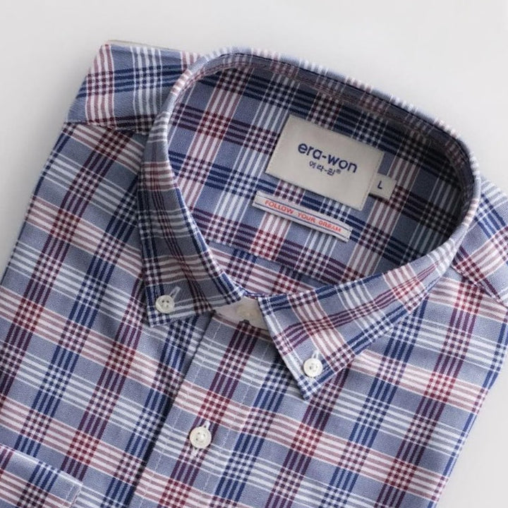 era-won Premium Quality เสื้อเชิ้ต คอปก Dress shirt  แขนยาว สี Uncensored Blue ICCSHOPPING