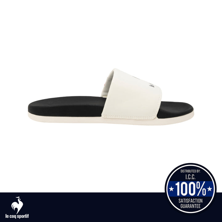 le coq sportif รองเท้าแตะชาย-หญิง รุ่น LCS SLIDE สีขาว-ดำ (รองเท้า, sandals, Sport, Unisex, lecoq) ICCSHOPPING
