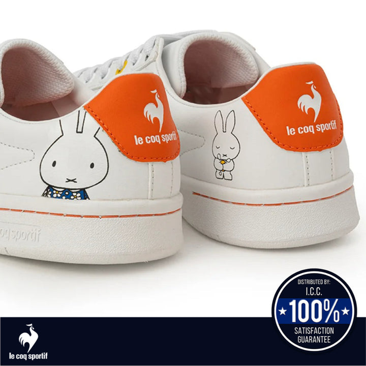le coq sportif รองเท้าผู้หญิง รุ่น LA ROLAND SL MF สีขาว-ส้ม (รองเท้าผ้าใบ,รองเท้าแฟชั่น,ผูกเชือก) ICCSHOPPING