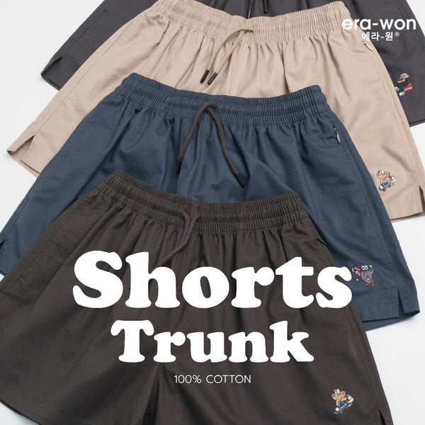 era-won กางเกงขาสั้น รุ่น Shorts Trunk (Unisex) 4 สี (เบจ น้ำตาล เทาเข้ม เทาอ่อน) ICCSHOPPING