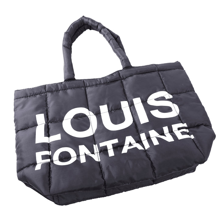 Louis Fontaine กระเป๋าทรง Tote ผ้าบุ - สีดำ ( มี 2 ขนาด : ใบใหญ่ / ใบเล็ก ) 