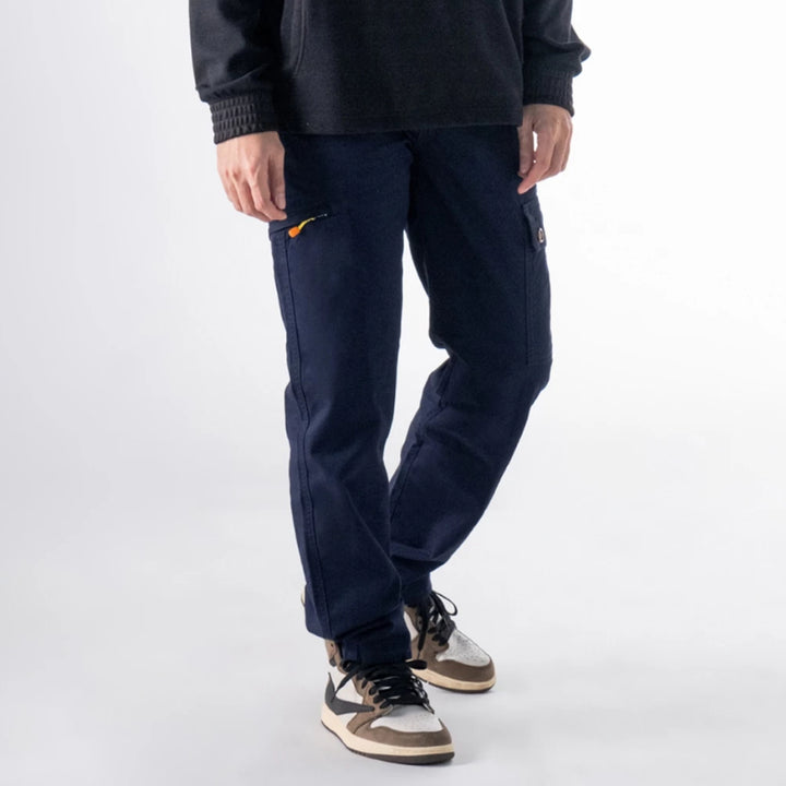 era-won กางเกงขายาว กระบอกกลาง รุ่น Cargo V2 สี Navy 