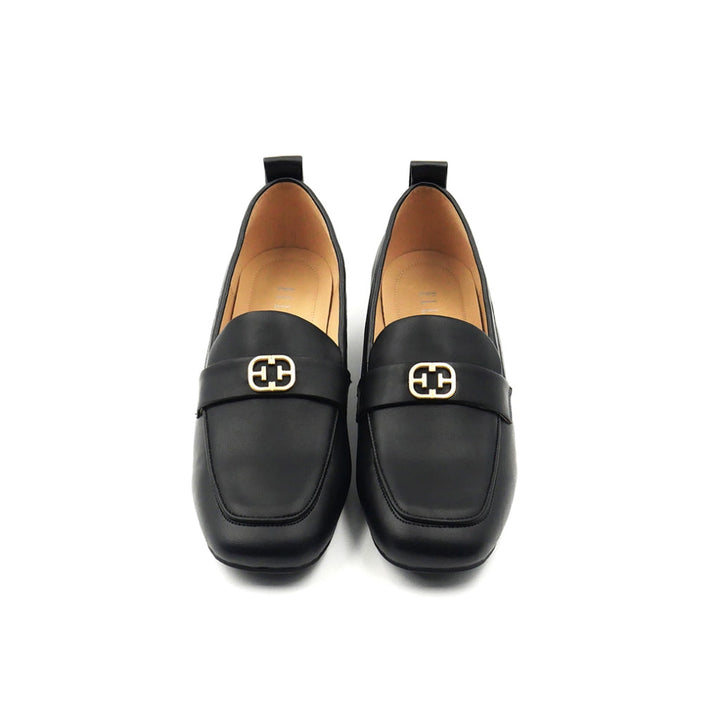 ELLE SHOES รองเท้าหุ้มส้น MOCCASIN LOAFER แต่งโลโก้สีทอง มีให้เลือก 3 สี รุ่น- ELMM001 ICCSHOPPING