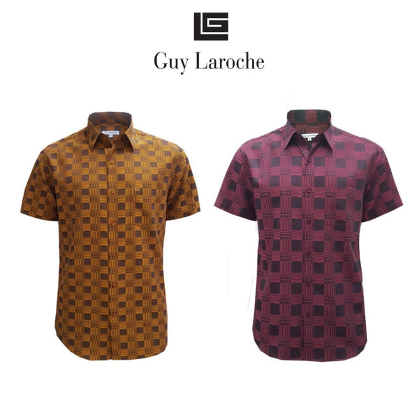 Guy Laroche เสื้อเชิ้ตลำลองแขนสั้น ทรง SLIM FIT รุ่น BAC9203S4 