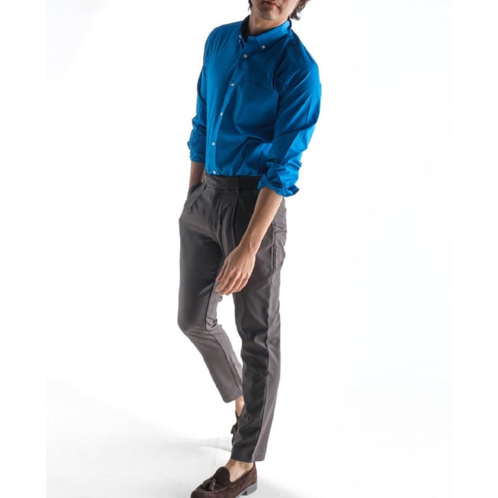era-won กางเกง รุ่น GOLF FABRIC (065)  ทรงกระบอกเล็ก ขาเต่อ เอวยางยืด สี Grey ICCSHOPPING