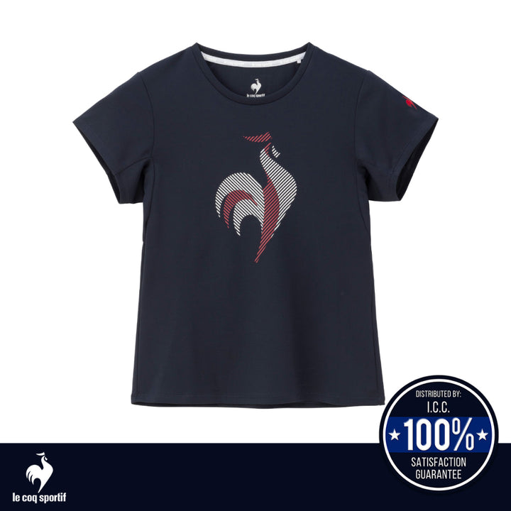 le coq sportif เสื้อเทรนนิ่ง [Cooling] กัน UV (UPF50+) ออกกำลังกาย ผู้หญิง สีดำ ICCSHOPPING