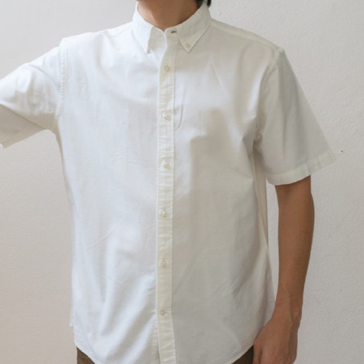 era-won เสื้อเชิ้ต รุ่น OXFORD SHORT-SLEEVED SHIRT สี White ICCSHOPPING