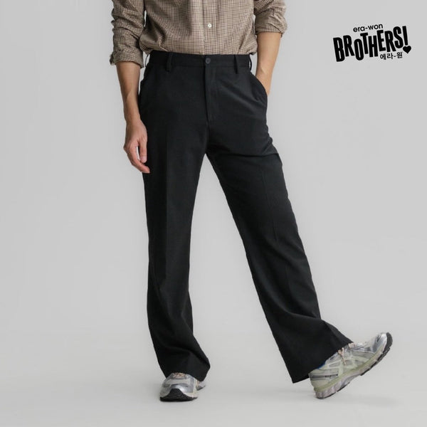 era-won กางเกงขายาว รุ่น Semi - Flare Monotone สี  Brothers Black ICCSHOPPING