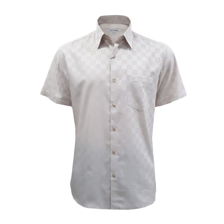 Guy Laroche เสื้อเชิ๊ตแขนสั้น ผ้าพิมพ์ลาย 100% Cotton สวมใส่สบาย 