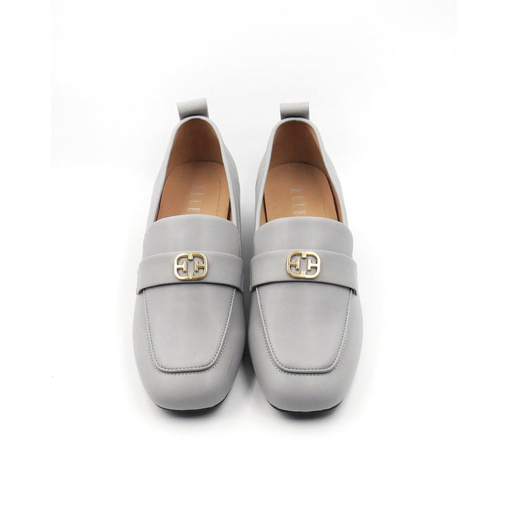 ELLE SHOES รองเท้าหุ้มส้น MOCCASIN LOAFER แต่งโลโก้สีทอง มีให้เลือก 3 สี รุ่น- ELMM001 Elle