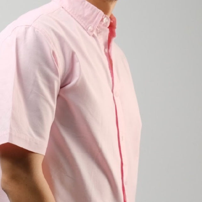 era-won เสื้อเชิ้ต รุ่น OXFORD SHORT-SLEEVED SHIRT สี Pink club ICCSHOPPING