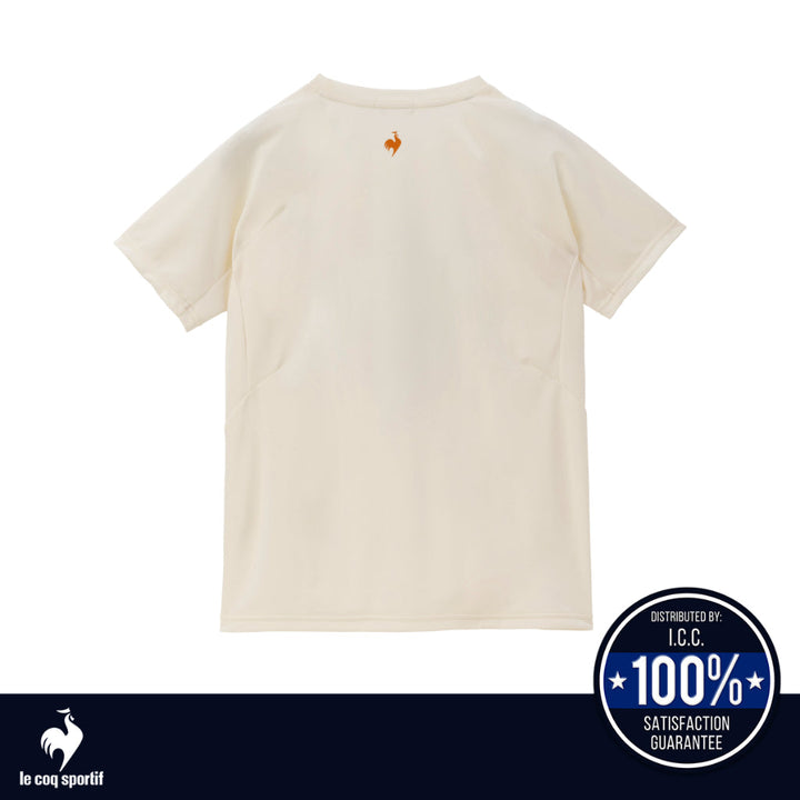 เสื้อเทรนนิ่งลดคราบเหงื่อ ออกกำลังกาย ผู้หญิง สีขาว (T-shirt, เสื้อยืด, เสื้อออกกำลังกาย, lecoq) ICCSHOPPING