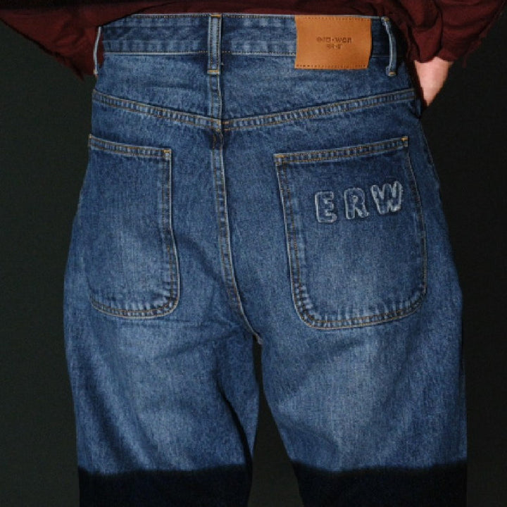 era-won กางเกงยีนส์ Baggy denim ERW collection สี ยีนส์ฟอกอ่อน - Street wash ICCSHOPPING