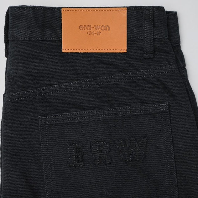 era-won กางเกงยีนส์ Baggy denim ERW collection สี ยีนส์ดำ - Black dog ICCSHOPPING