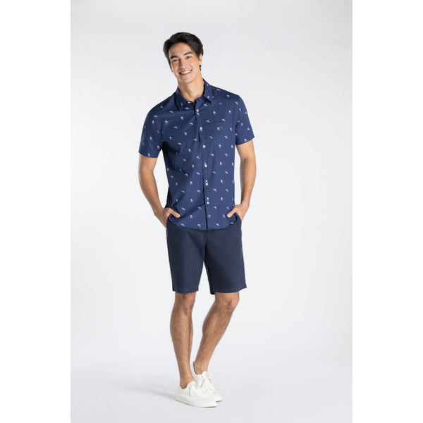 ARROW Oxford Shirt  เสื้อเชิ้ตแขนสั้น ทรง Smart สีกรม MACM612-NV ARROW