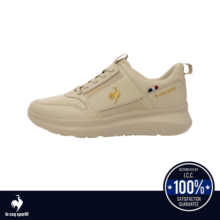 le coq sportif รองเท้าผู้หญิง รุ่น  LCS MARNE สีเบจ (รองเท้าผ้าใบ, แฟชั่น, ผูกเชือก, ผ้าใบผู้หญิง) ICCSHOPPING