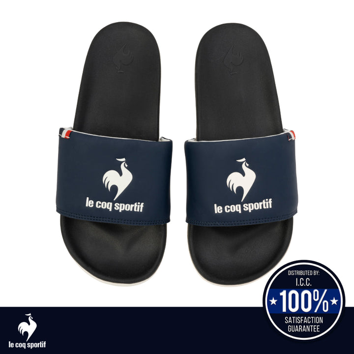 le coq sportif รองเท้าแตะชาย-หญิง รุ่น LCS SLIDE สีกรม-ดำ (รองเท้า, sandals, Sport, Unisex, lecoq) ICCSHOPPING