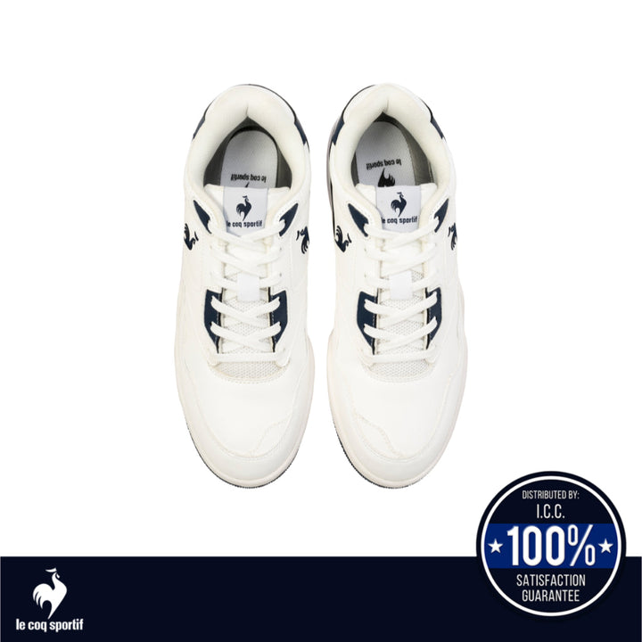 le coq sportif รองเท้าชาย-หญิง รุ่น LCS T 1100 สีขาว-กรม (รองเท้าผ้าใบ, แฟชั่น, แบบผูกเชือก, Unisex) Le Coq Sportif