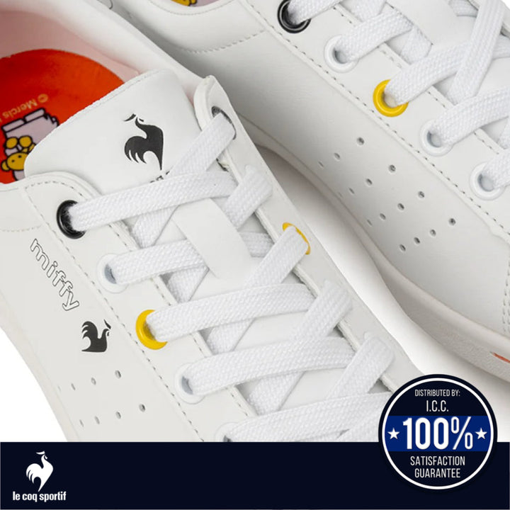 le coq sportif รองเท้าผู้หญิง รุ่น LA ROLAND SL MF สีขาว-ส้ม (รองเท้าผ้าใบ,รองเท้าแฟชั่น,ผูกเชือก) ICCSHOPPING