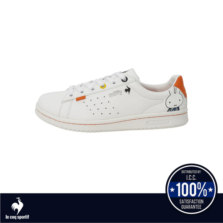 le coq sportif รองเท้าผู้หญิง รุ่น LA ROLAND SL MF สีขาว-ส้ม (รองเท้าผ้าใบ,รองเท้าแฟชั่น,ผูกเชือก) ICCSHOPPING