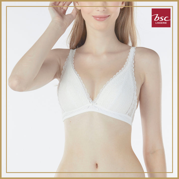 BSC Lingerie ชุดชั้นในลูกไม้เซ็กซี่ บราไร้โครง ทรงสามเหลี่ยม มีให้เลือก 3 สี  รุ่น BB3333_R25