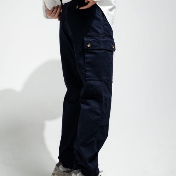 era-won กางเกงขายาว กระบอกกลาง รุ่น Cargo V2 สี Navy 
