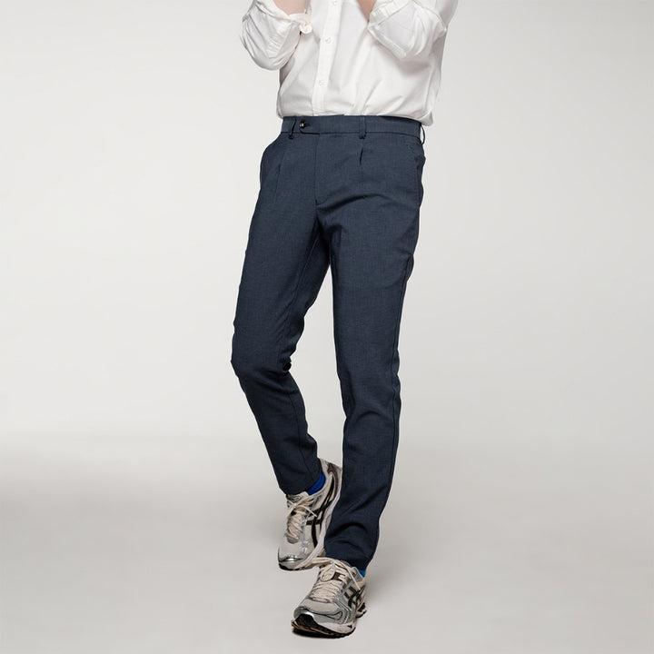 era-won กางเกงทำงานรุ่น Luxury details V3 ทรง Skinny Crop สี Navy 