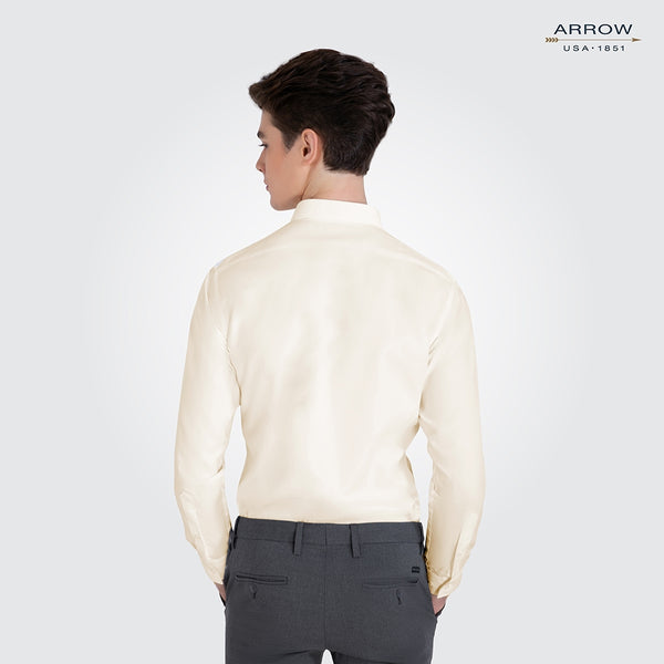 ARROW เสื้อเชิ้ต Non Iron แขนยาว ทรง Slim สีเหลือง MABS801-YE 