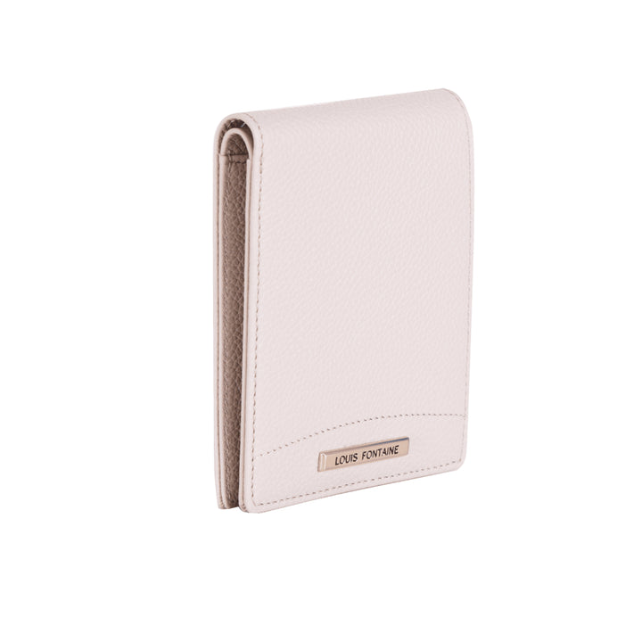 Louis Fontaine กระเป๋าสตางค์พับสั้น รุ่น FLARE - สีครีม 
