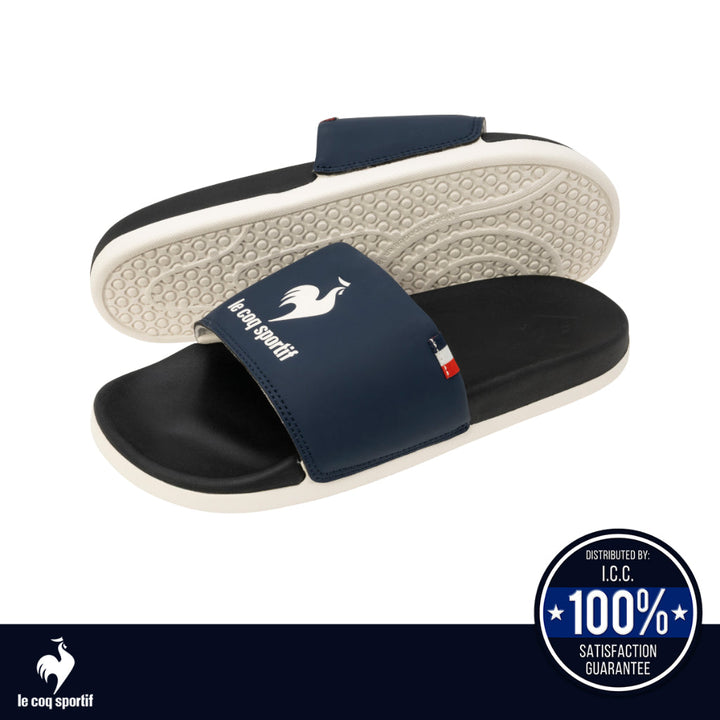 le coq sportif รองเท้าแตะชาย-หญิง รุ่น LCS SLIDE สีกรม-ดำ (รองเท้า, sandals, Sport, Unisex, lecoq) ICCSHOPPING